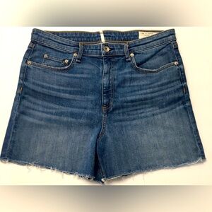 Rag & Bone Nina High Rise Jean Shorts 32 Blue Super Soft Denim Casual Festival
